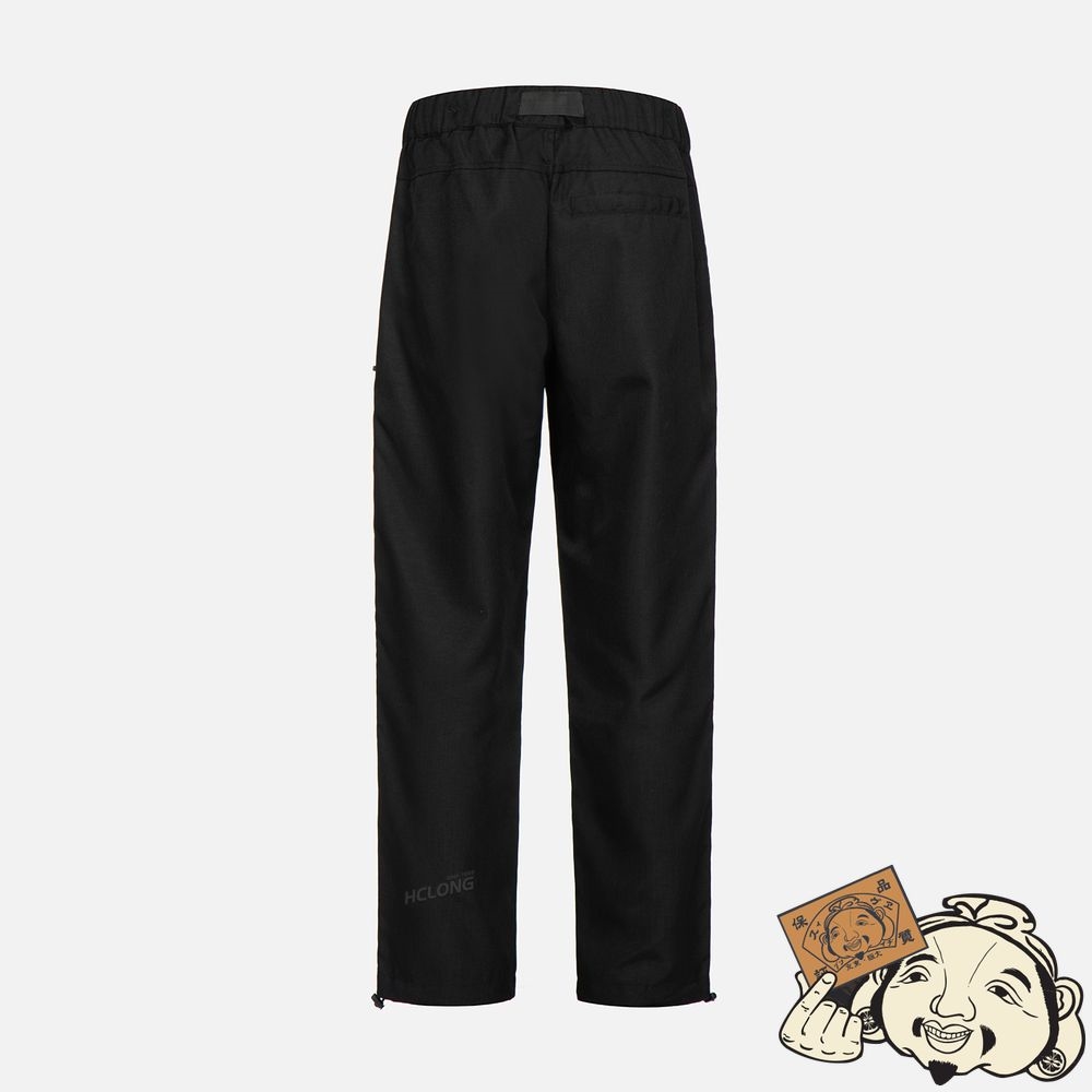 Men Evisu LOGO EMBROIDERY LOOSE FIT UTILITY PANTS Noir | 085JXFIEG