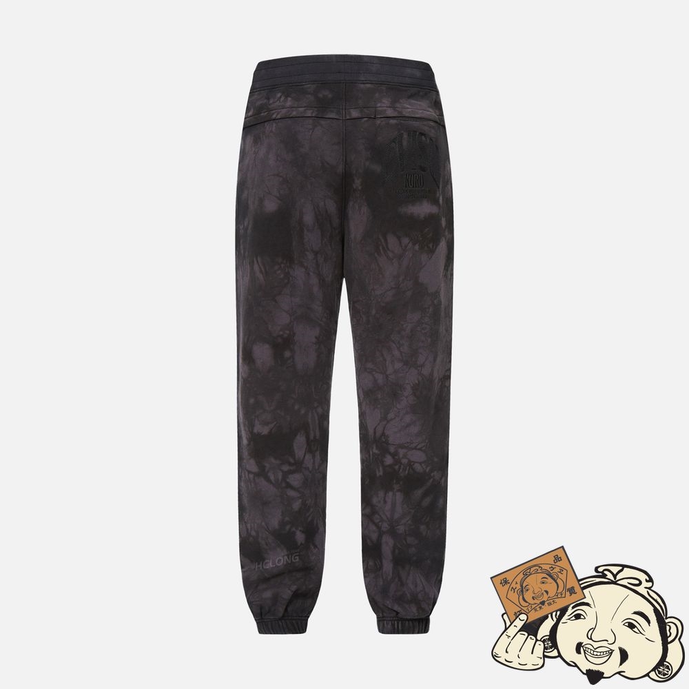 Men Evisu LOGO EMBROIDERY TIE-DYED SWEATPANTS Noir | 361ZWBGMT