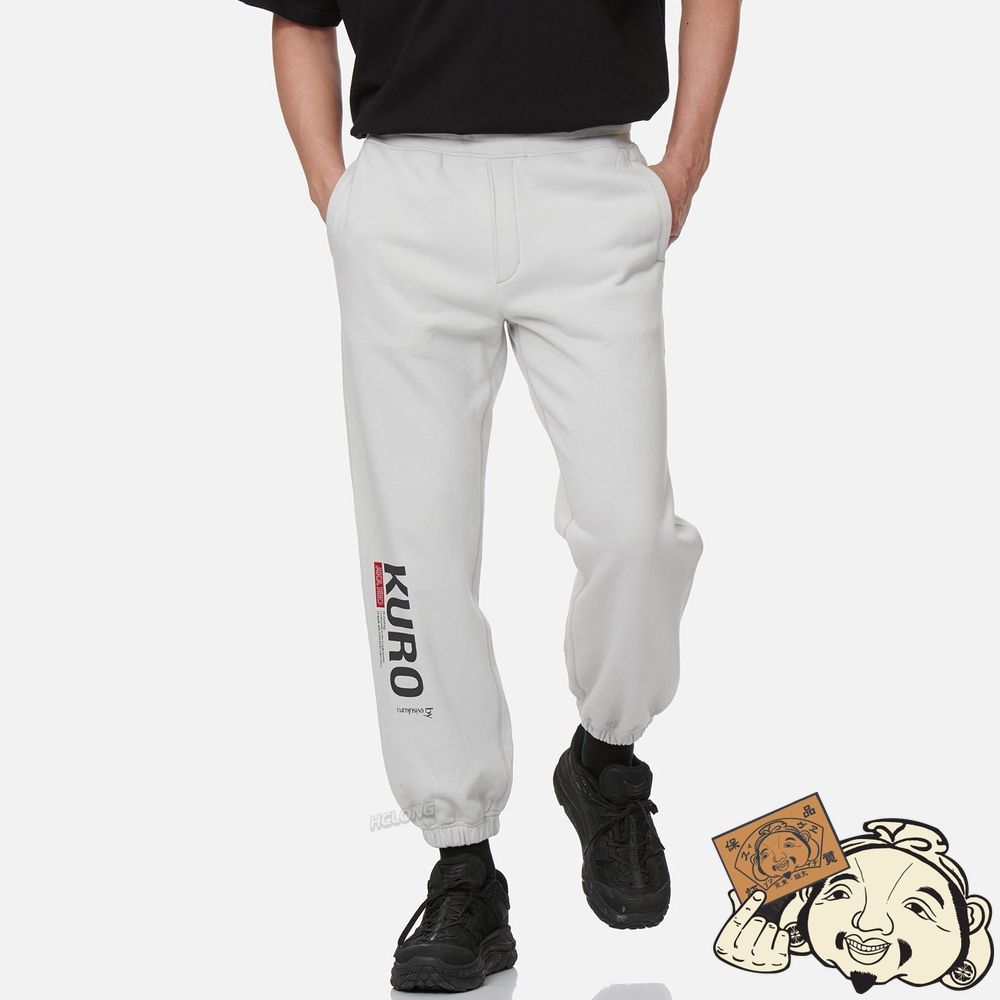 Men Evisu LOGO PRINT WIDE LEG SWEATPANTS Grise | 859VOKDMZ