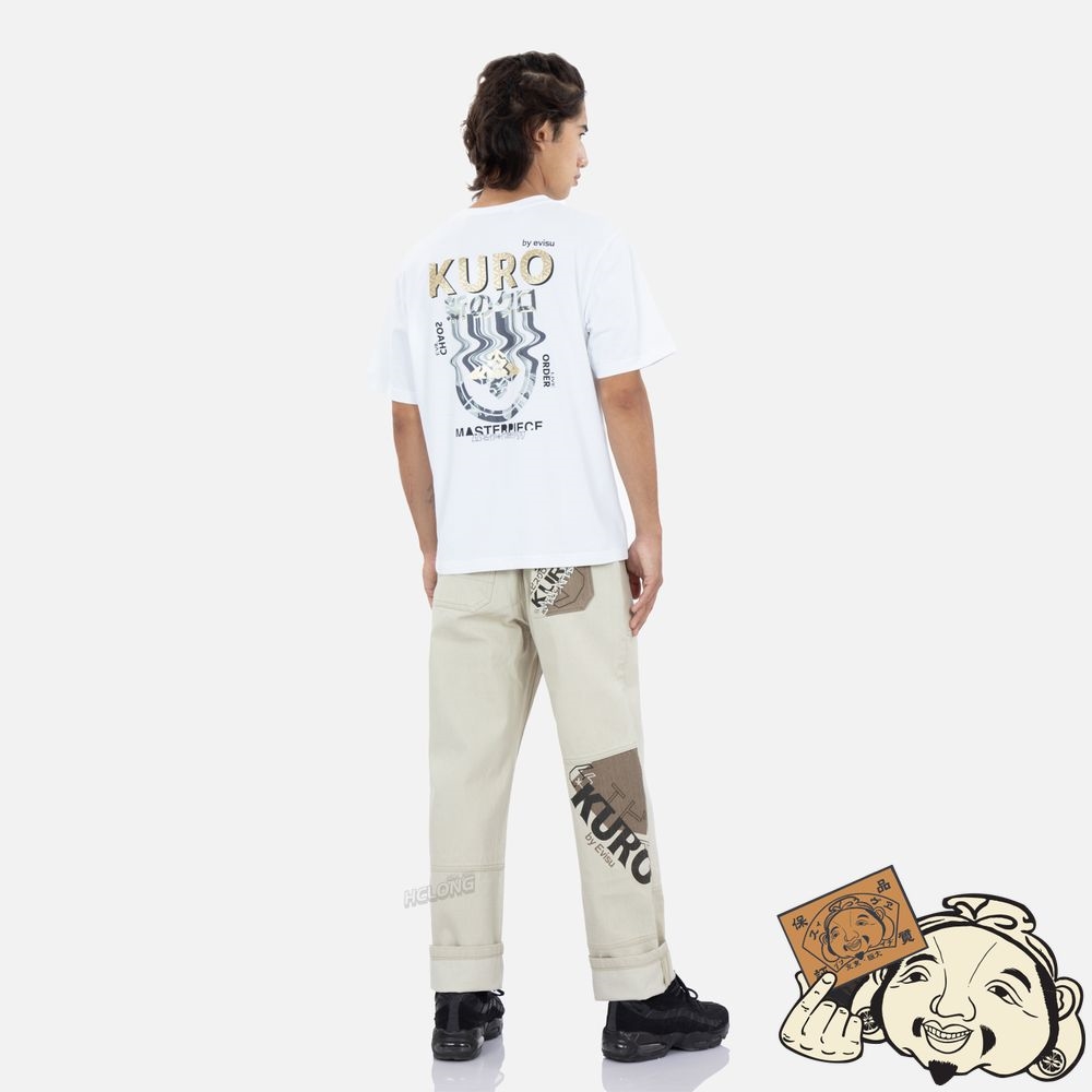 Men Evisu MELTING KAMON PRINT T-SHIRT Blanche | 145SACQTX