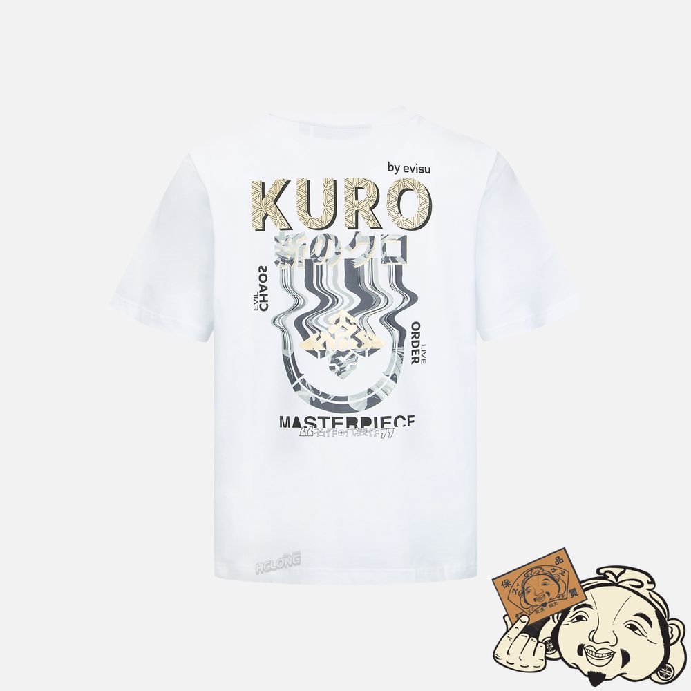 Men Evisu MELTING KAMON PRINT T-SHIRT Blanche | 145SACQTX