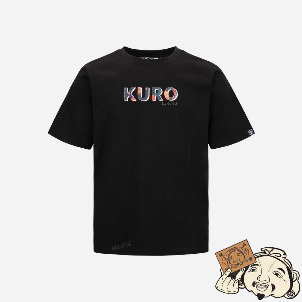 Men Evisu MELTING KAMON PRINT T-SHIRT Noir | 405HNUSDF