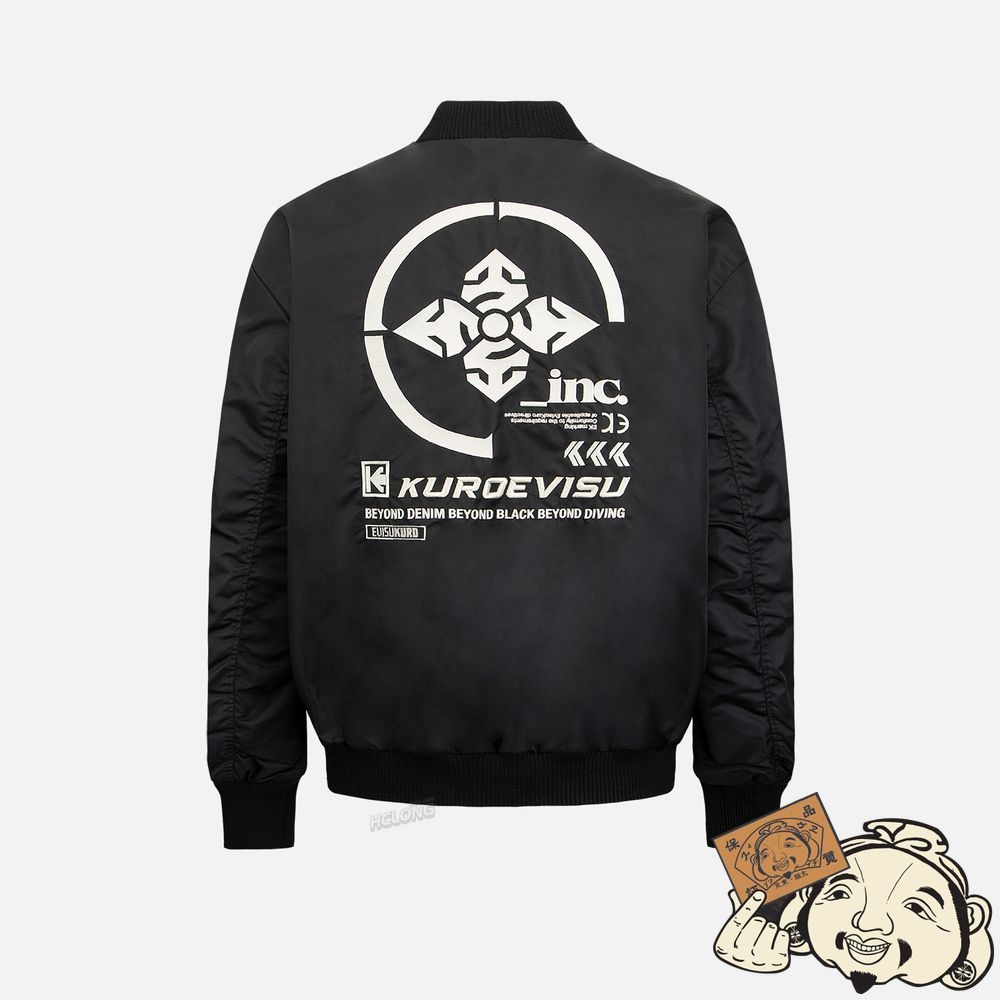 Men Evisu MOCK 2-IN-1 BOMBER JACKET Noir | 389BWRXAD