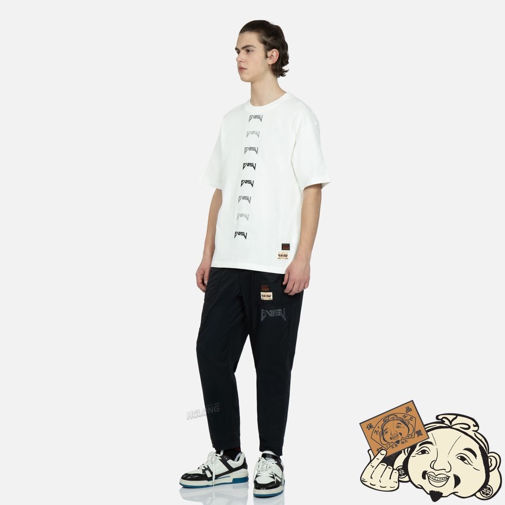 Men Evisu MULTIPLE LOGO AND GODHEAD PRINT T-SHIRT Blanche | 094GUIQMN