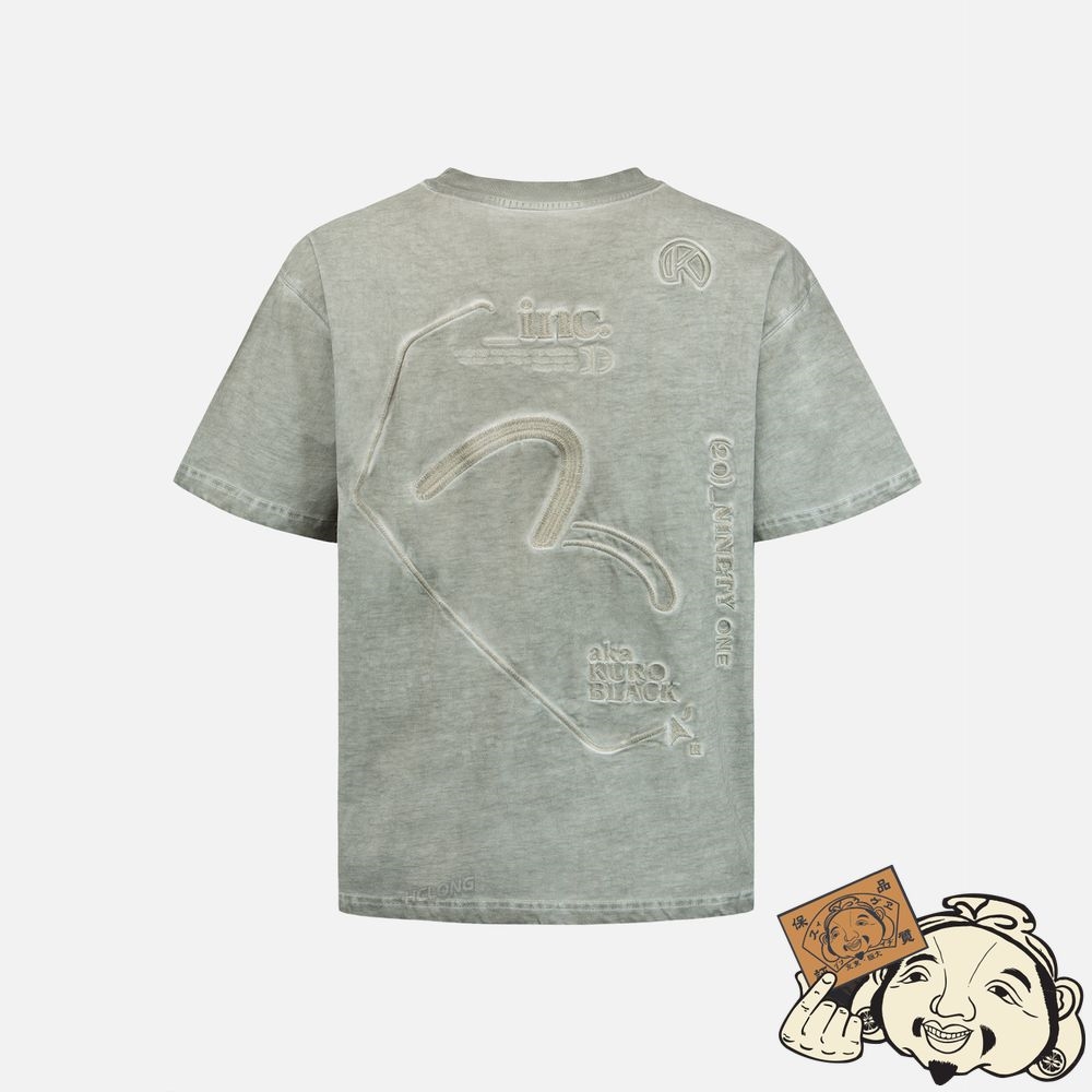 Men Evisu Mixed Graphique Embossed Washed T-shirt Grise | 481NWGRPV