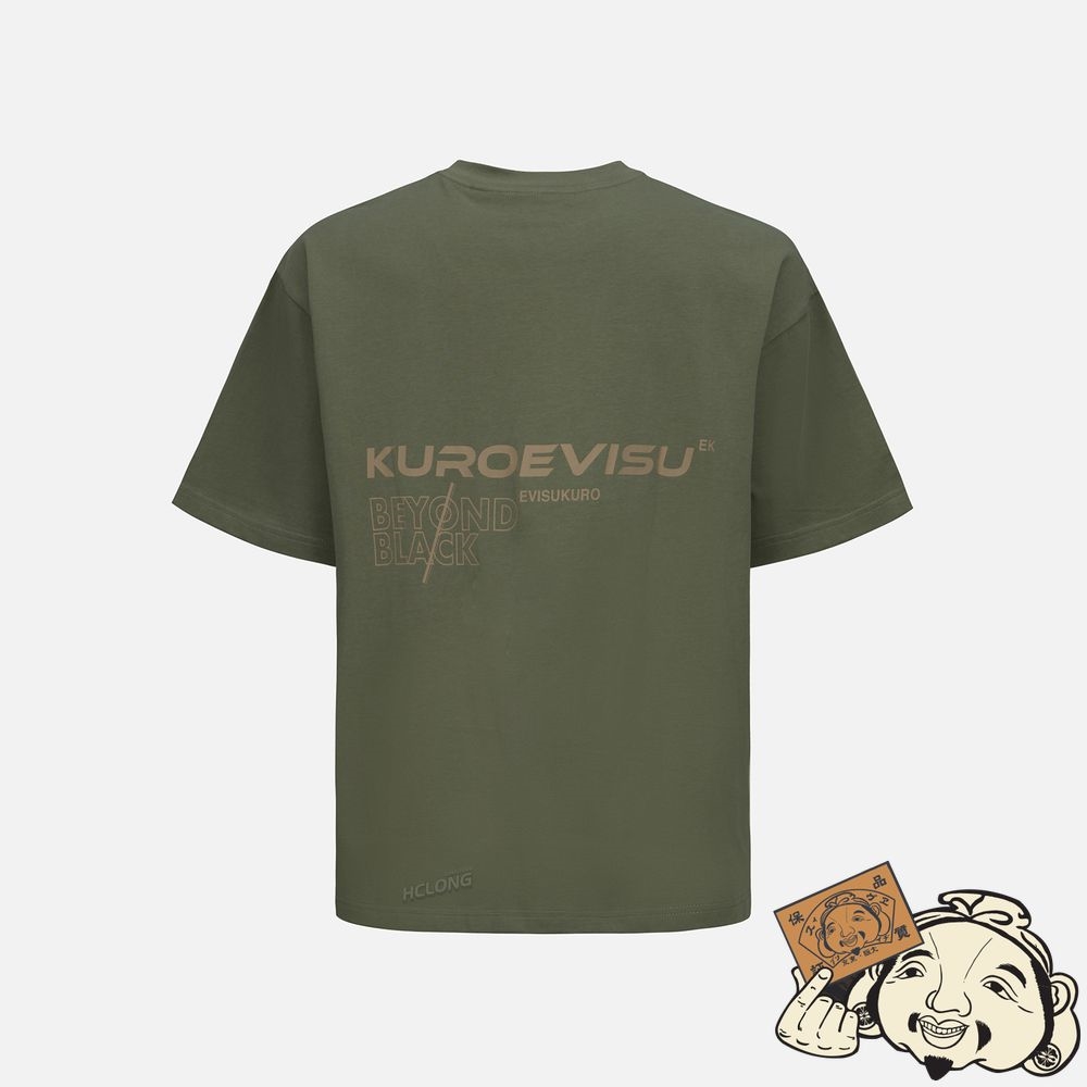 Men Evisu SEAGULL AND LOGO PRINT T-SHIRT Vert | 359BHKJYP