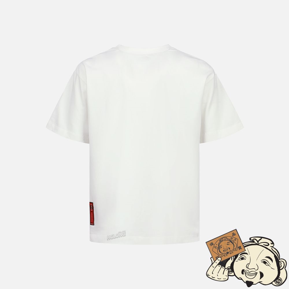 Men Evisu SEAGULL AND LOGO PRINT T-SHIRT Blanche | 862BWHUZQ