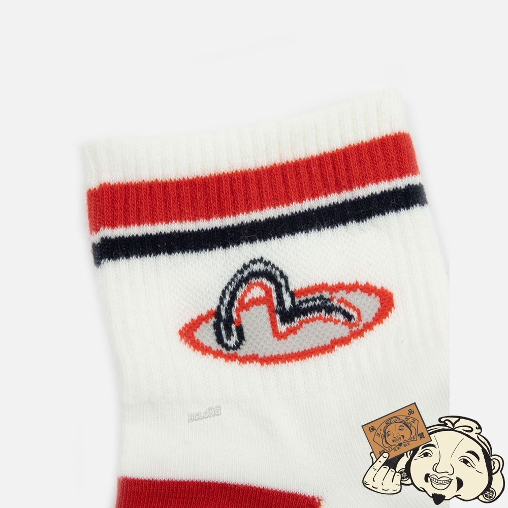 Men Evisu SEAGULL BADGE JACQUARD ANKLE SOCKS Blanche | 725NHUBVI