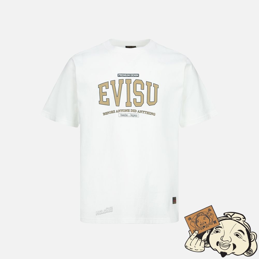 Men Evisu SEAGULL DAICOCK PRINT T-SHIRT Blanche | 905RVAUKW