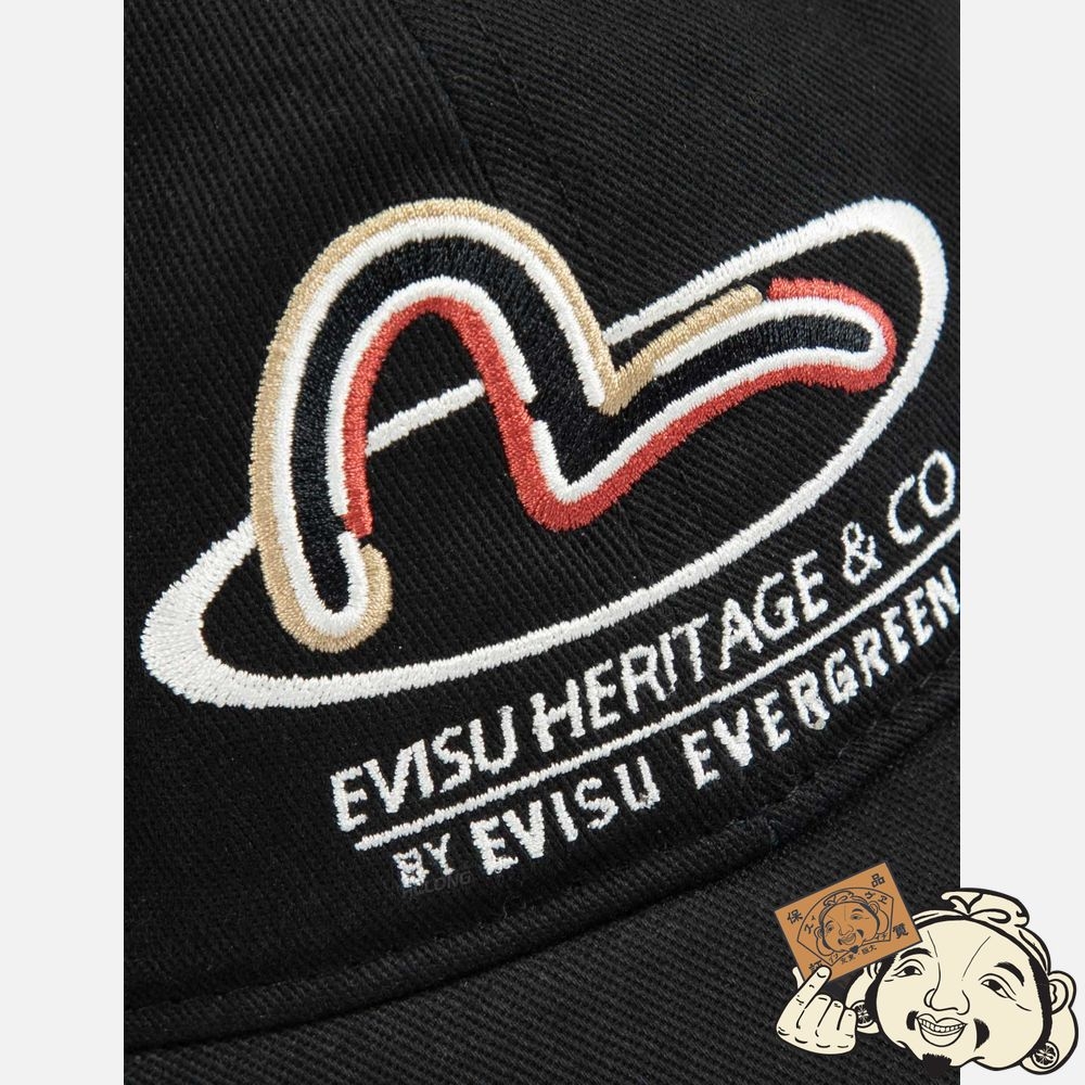 Men Evisu SEAGULL EMBROIDERY CAP Noir | 298TCMZLV