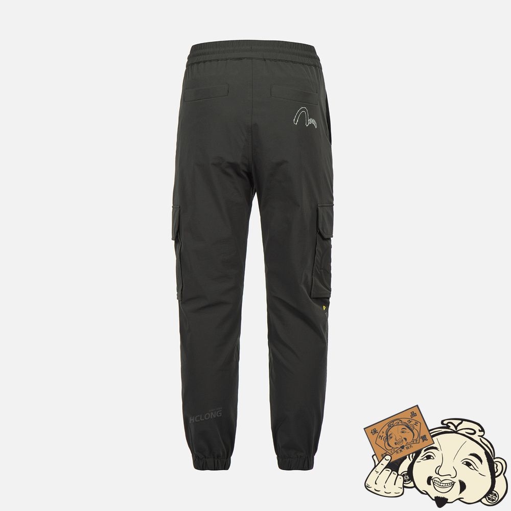 Men Evisu SEAGULL PRINT CARGO PANTS CHARCOAL | 509QJIVWA