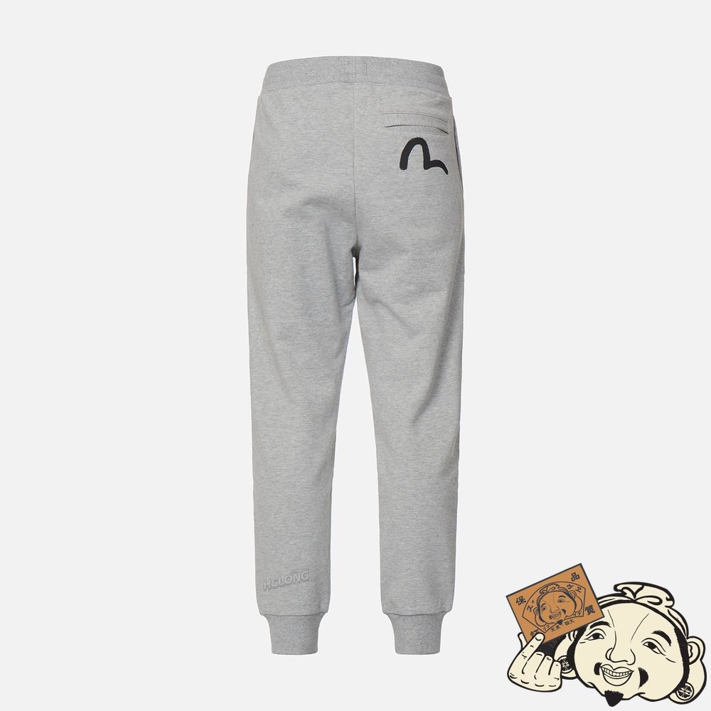 Men Evisu SEAGULL PRINT SWEATPANTS Grise | 625OFKNWP