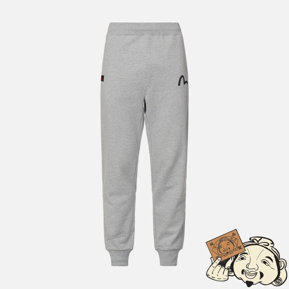 Men Evisu SEAGULL PRINT SWEATPANTS Grise | 625OFKNWP