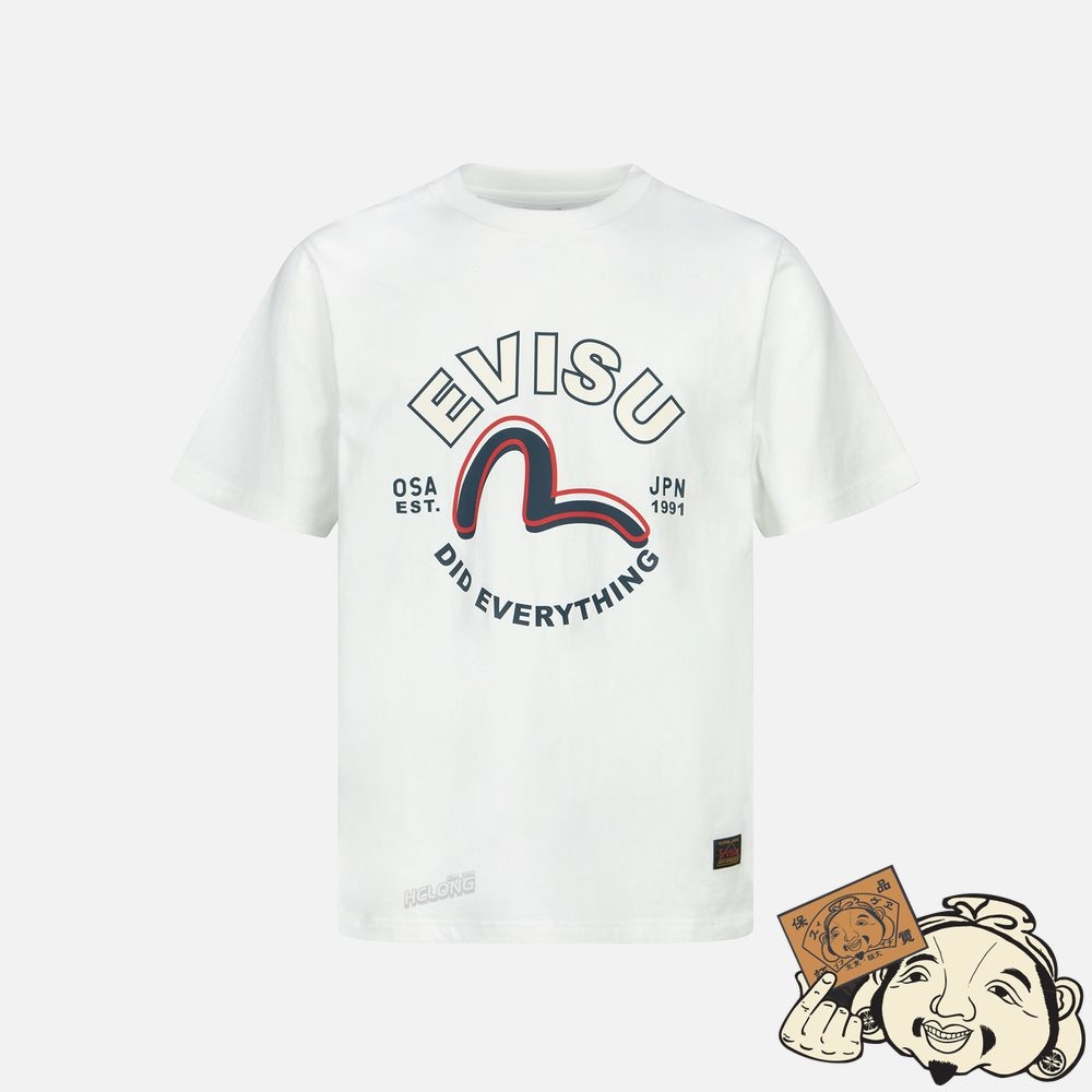 Men Evisu SEAGULL PRINT T-SHIRT Blanche | 041TSPIEY