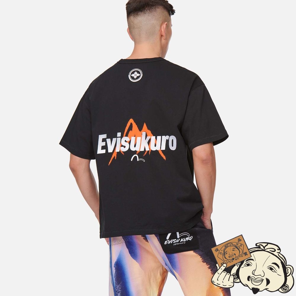 Men Evisu SEA OF CLOUD AND LOGO PRINT OVERSIZE T-SHIRT | 049SBTODY