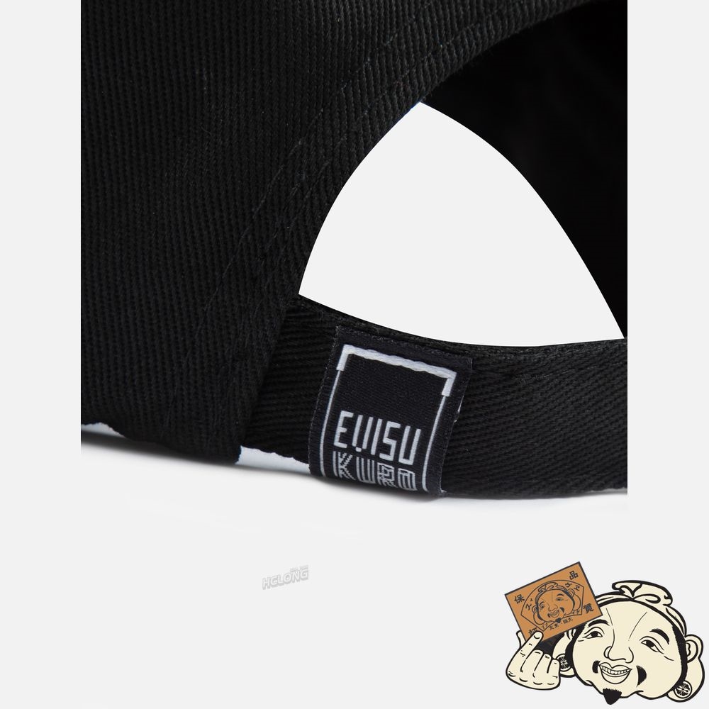 Men Evisu SPRAY PRINT BASEBALL CAP Noir | 436IHQNXO