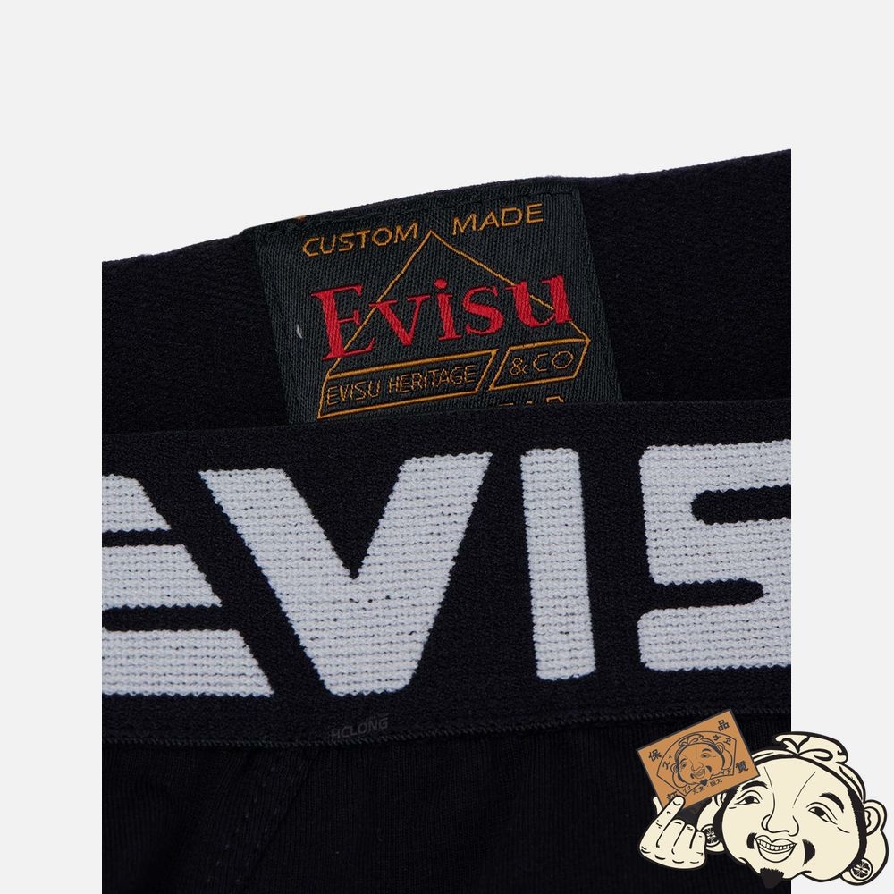 Men Evisu TATTOO KOI-PATTERN DAICOCK PRINT BRIEFS Noir | 321RBDCYH