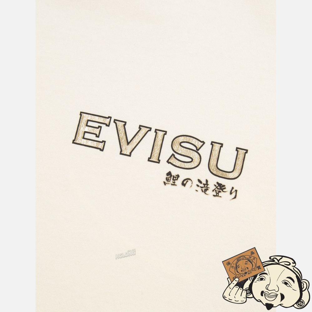 Men Evisu TATTOO KOI PRINT T-SHIRT Beige | 451AYWDKR