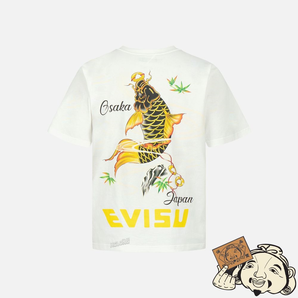 Men Evisu TATTOO KOI PRINT T-SHIRT Blanche | 640JVSTNY