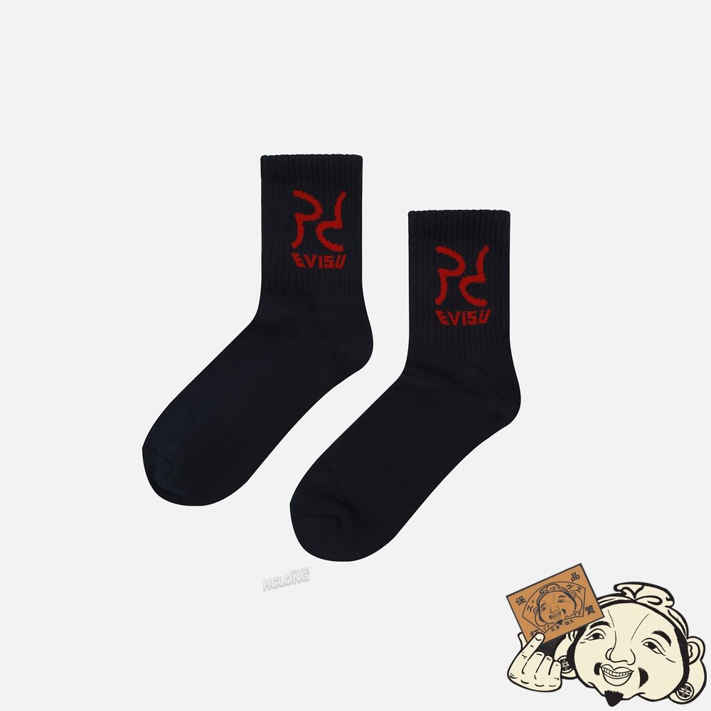 Men Evisu THREE-PACK DOUBLE SEAGULL JACQUARD SHORT SOCKS MULTIPLE | 348TPSDHZ