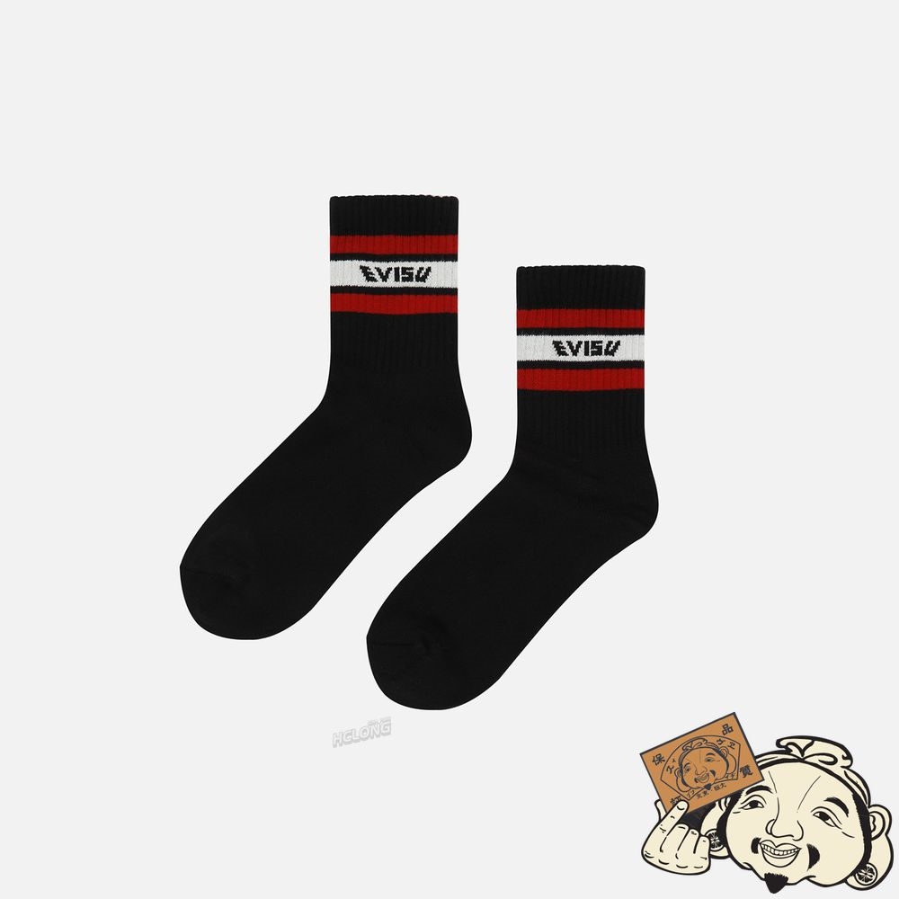 Men Evisu THREE-PACK LOGO AND STRIPES JACQUARD SHORT SOCKS MULTIPLE | 193TBOIRJ