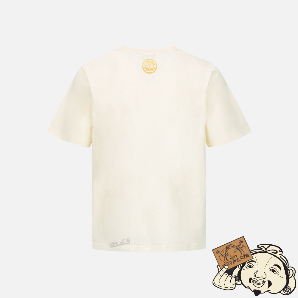 Men Evisu WAVE-PATTERN SEAGULL PRINT T-SHIRT Beige | 849SBOGNW