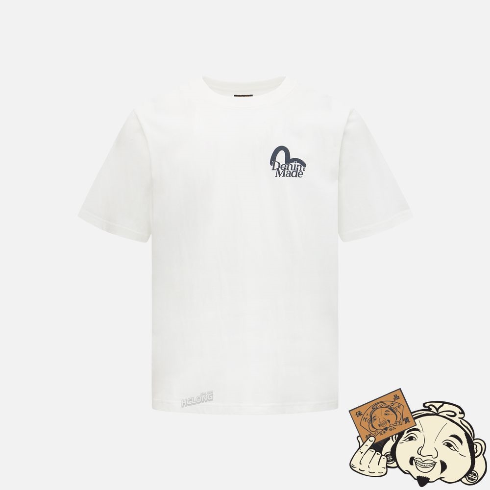 Men Evisu “EVISU MANIACS” SEAGULL PRINT T-SHIRT Blanche | 842BURFAW