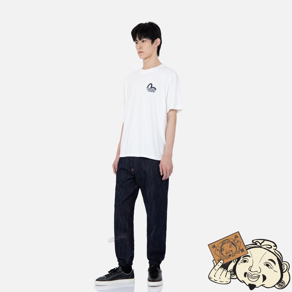 Men Evisu “EVISU MANIACS” SEAGULL PRINT T-SHIRT Blanche | 842BURFAW