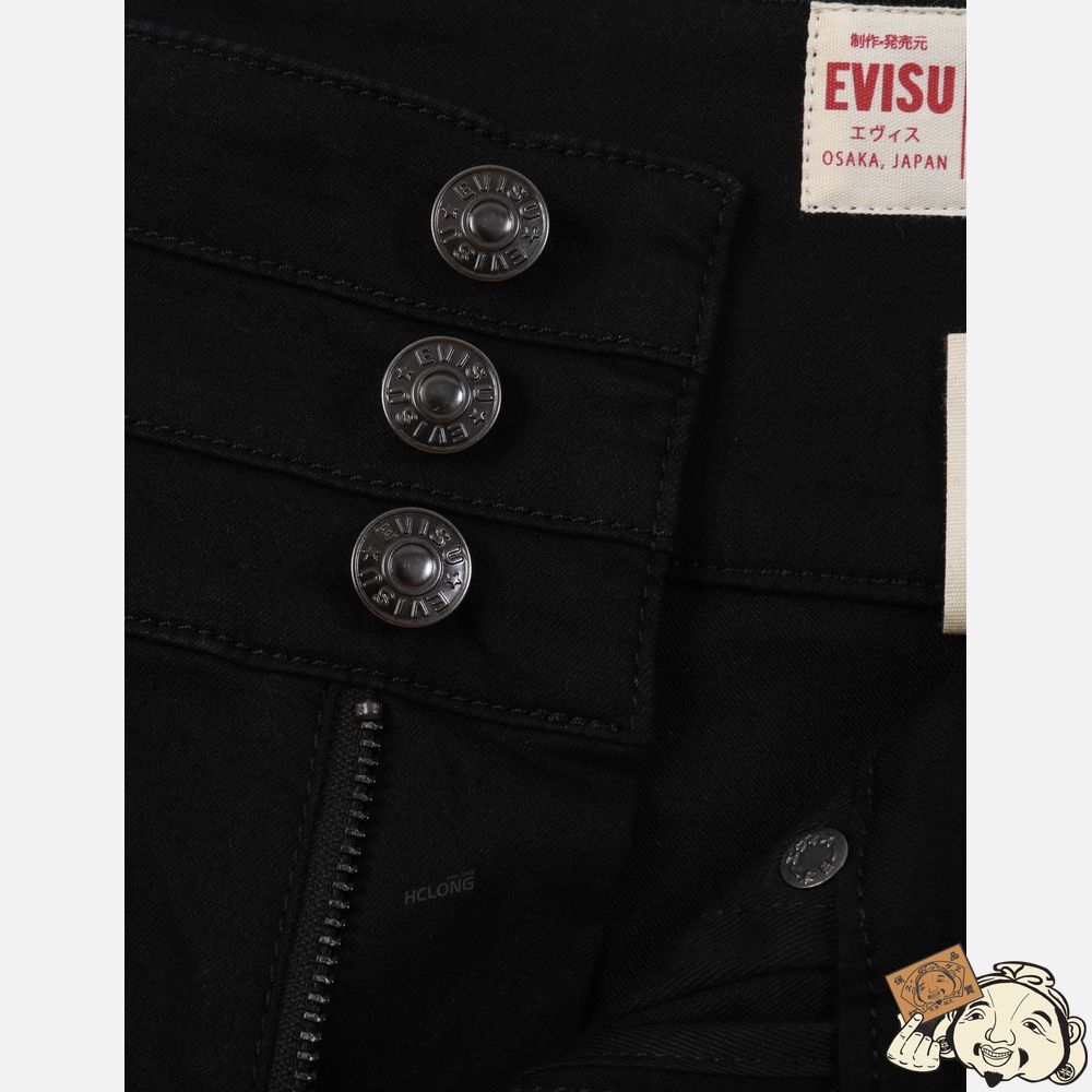 Women Evisu BROCADE SEAGULL AND KAMON APPLIQUÉ SKINNY JEANS Noir | 146NKTZOX