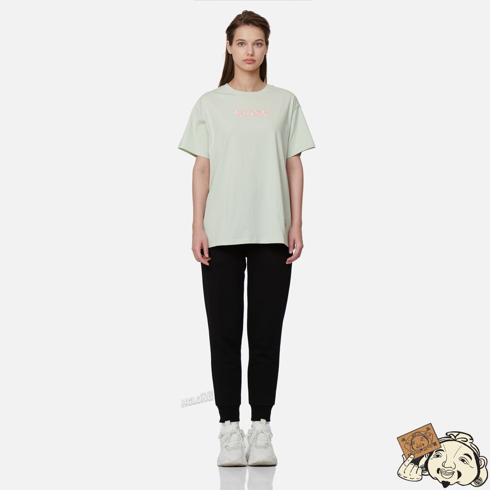 Women Evisu EVISU SQUAD DAICOCK PRINT T-SHIRT Vert Clair | 819ZJKNVM