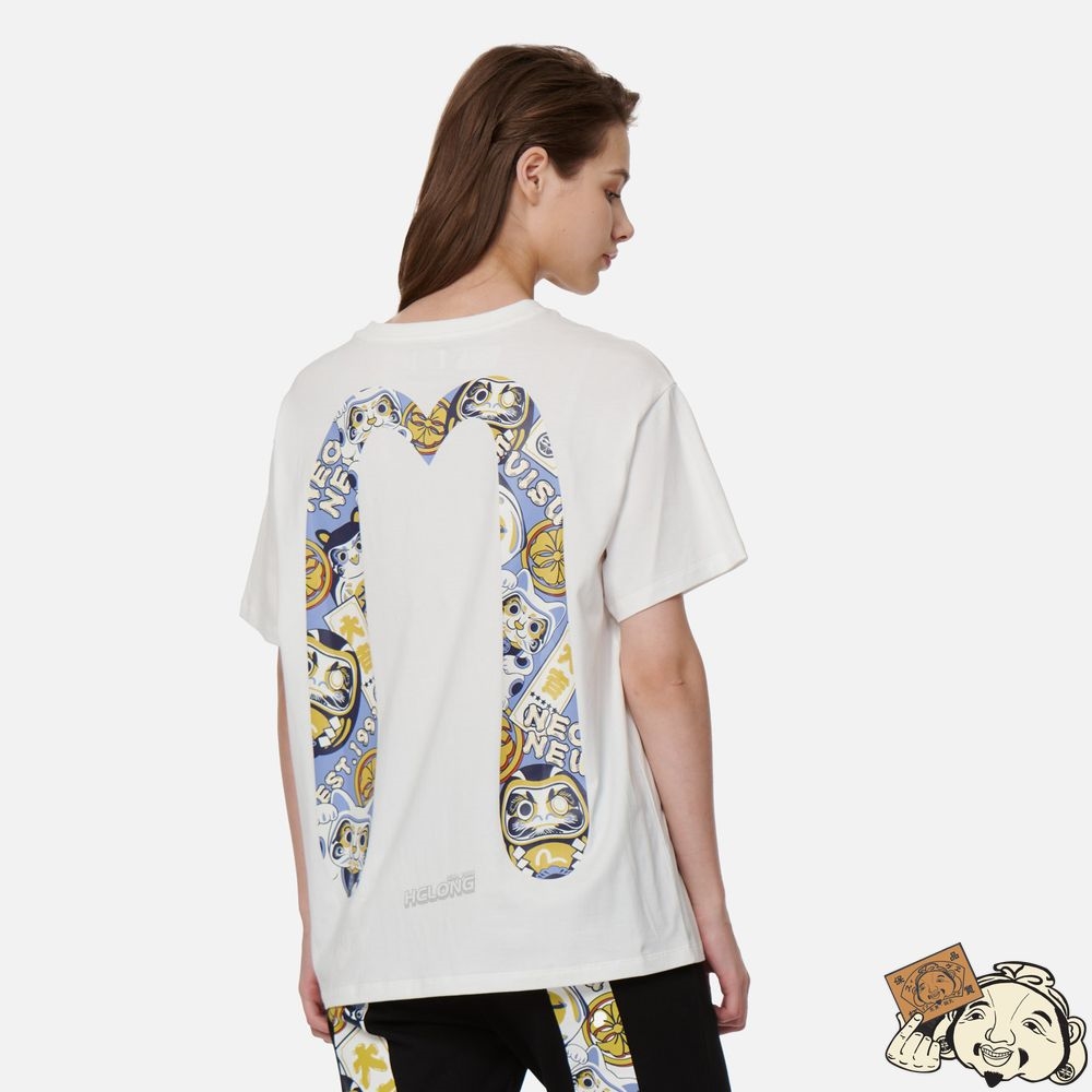 Women Evisu EVISU SQUAD DAICOCK PRINT T-SHIRT Blanche | 905SZJKTE