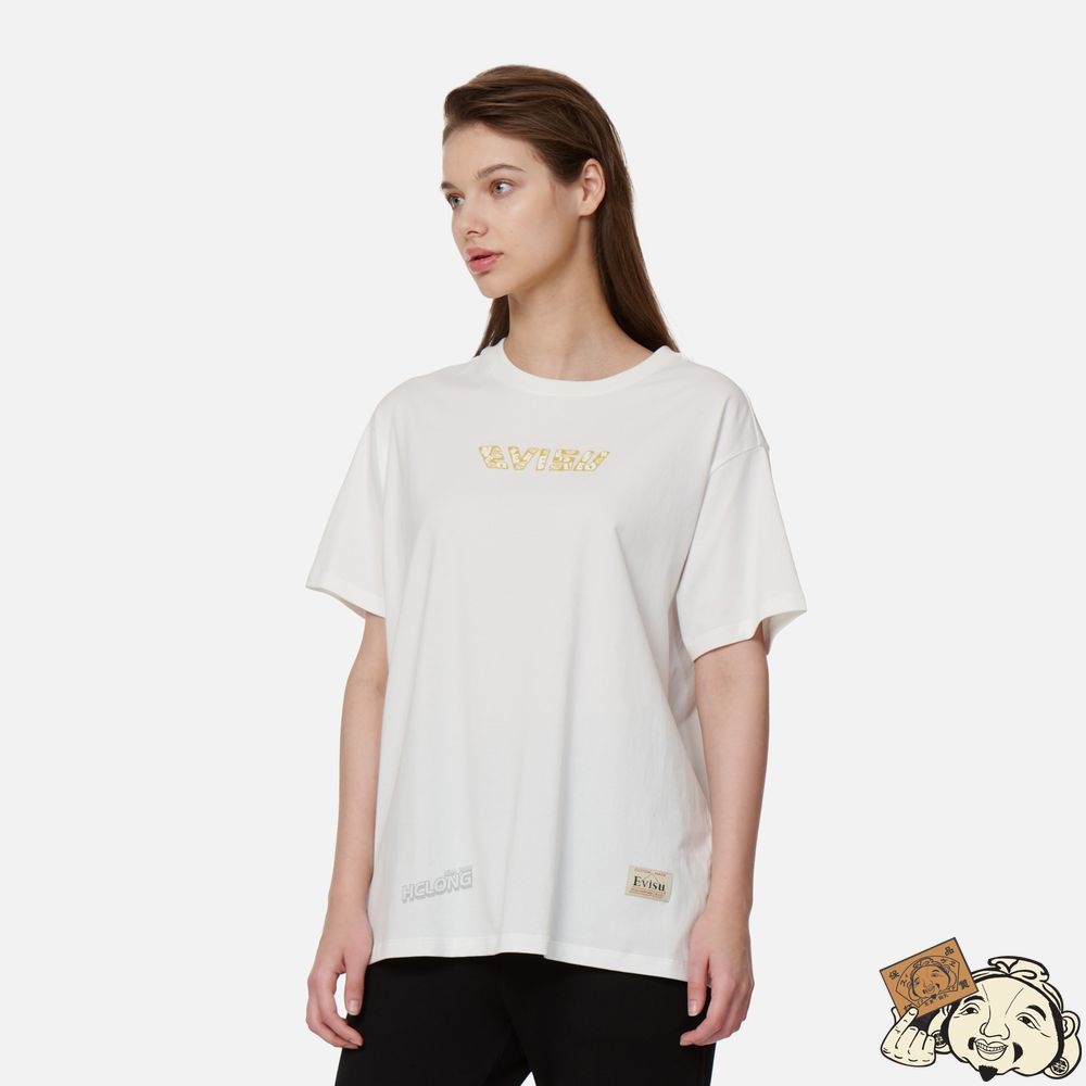 Women Evisu EVISU SQUAD DAICOCK PRINT T-SHIRT Blanche | 905SZJKTE