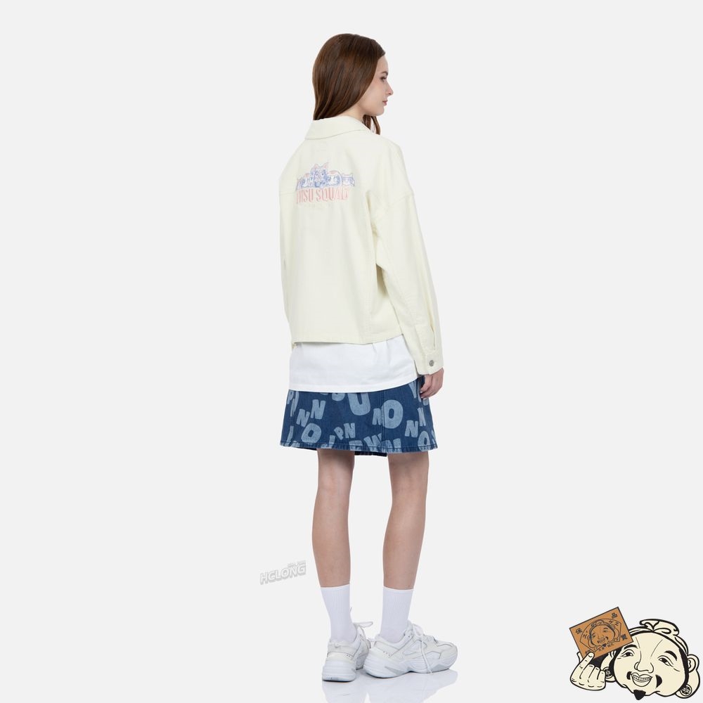 Women Evisu EVISU SQUAD EMBROIDERY CORDUROY JACKET Blanche | 134DGMXBA