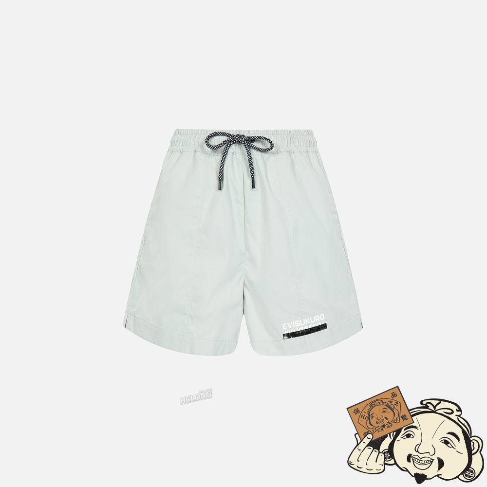 Women Evisu LOGO AND SEAGULL PRINT SHORTS Grise | 310ARVJNL