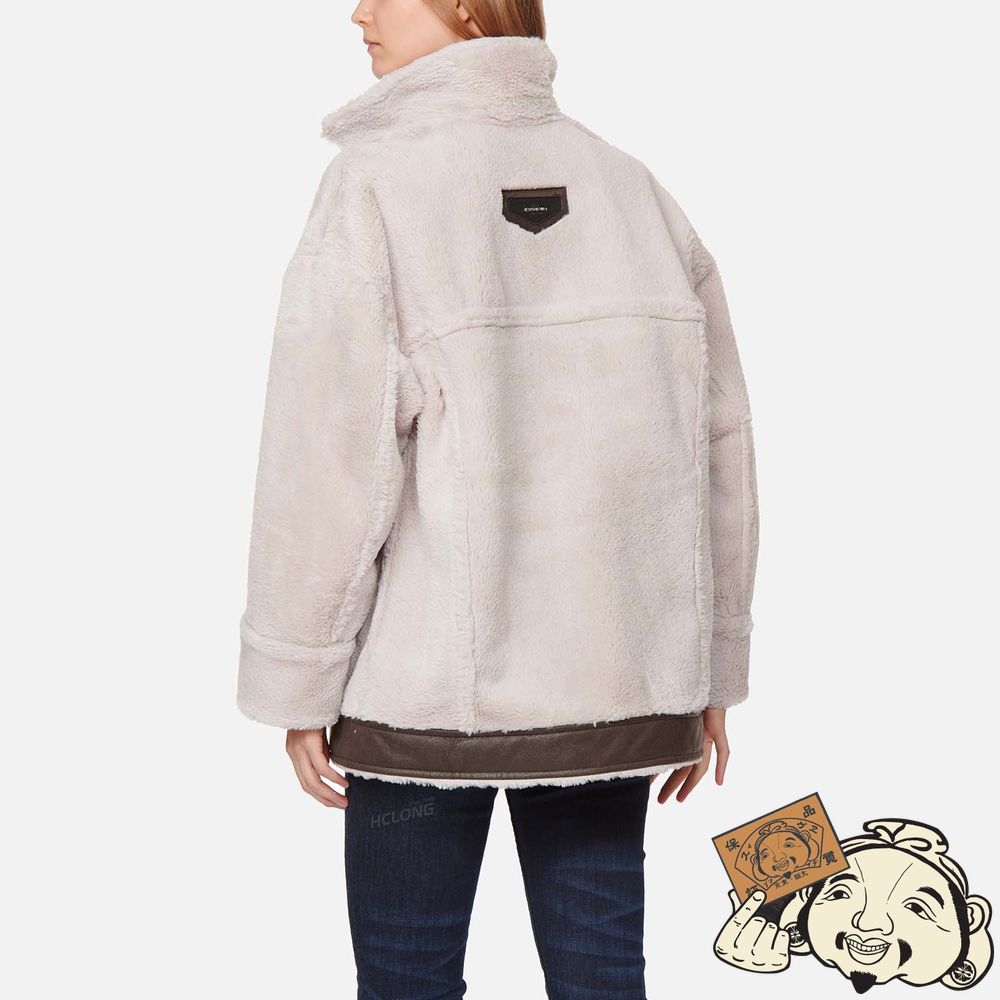 Women Evisu REVERSIBLE SHEARLING JACKET MULTIPLE | 948MJCVKY