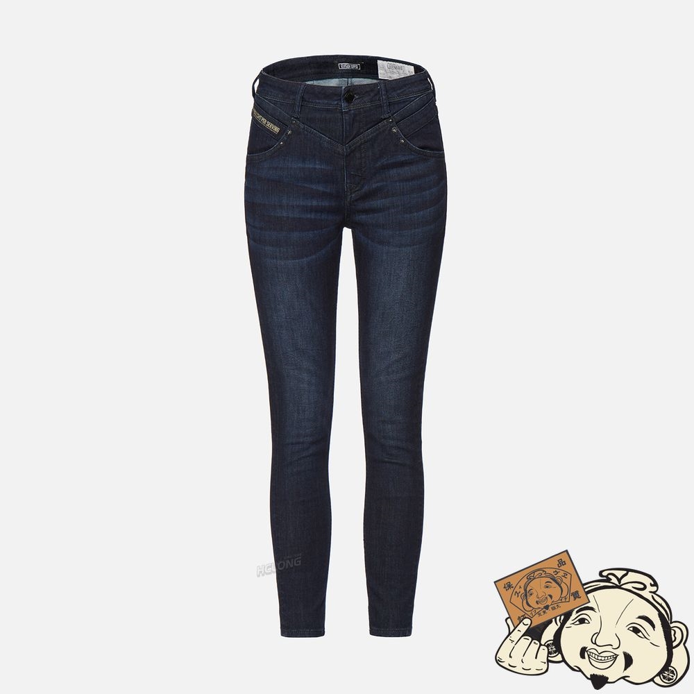 Women Evisu SEAGULL EMBROIDERED SKINNY JEANS Indigo | 024KTADWZ