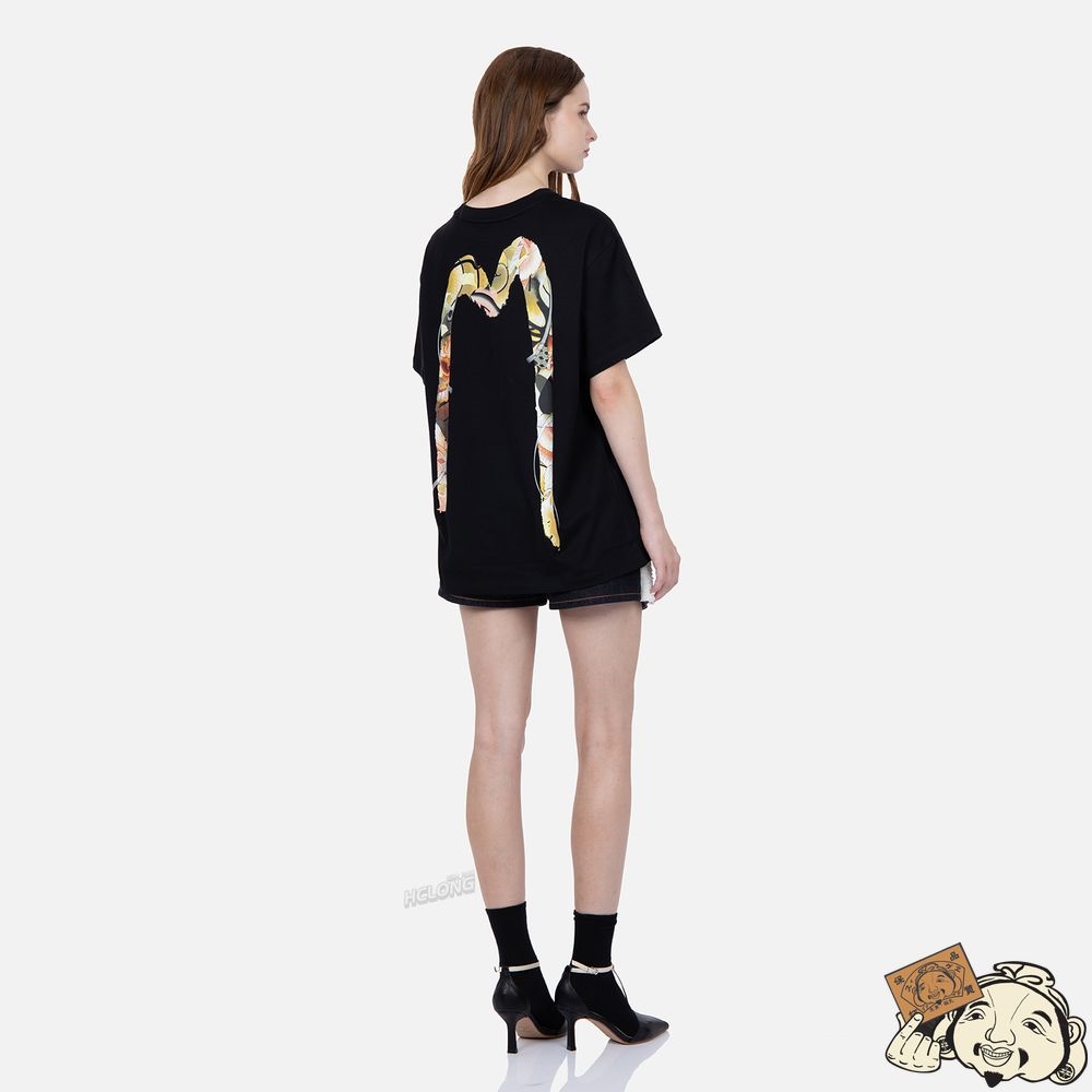 Women Evisu TATTOO KOI DAICOCK PRINT T-SHIRT Noir | 208QMPHKC