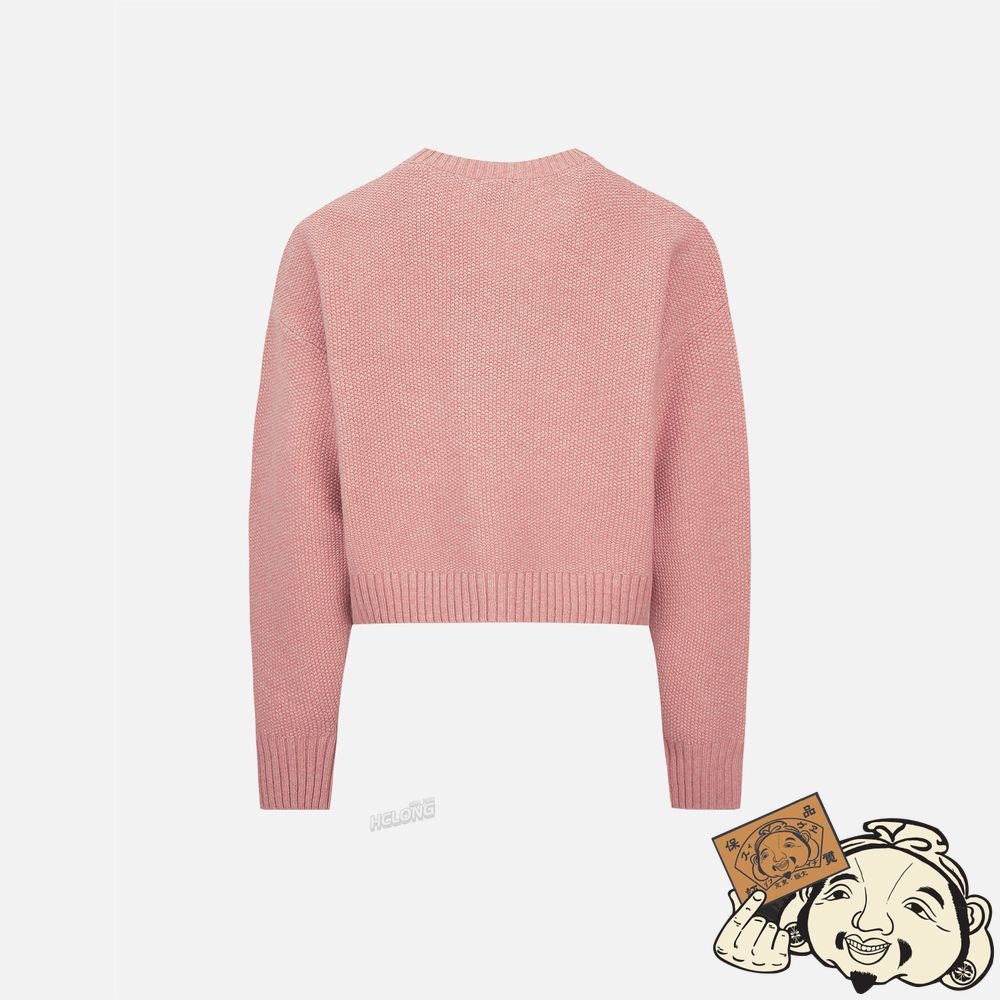 Women Evisu Texture Seagull Tricoté Pull Rose | 438PROIWS