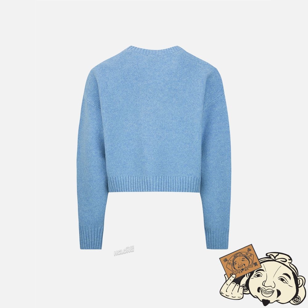 Women Evisu Texture Seagull Tricoté Pull Bleu | 501YBGSQV